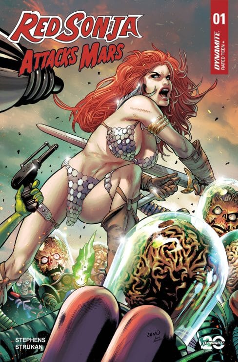 Red Sonja continua su viaje por Marte en una nueva secuela del crossover con Mars Attacks