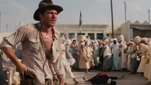 3 improvisaciones icónicas del cine relacionado con el mundo del cómic 1 Calvin J. Candle, Django Desencadenado, El Castigador, el ruso, En busca del carca perdida, Frank Castle, Harrison Ford, improvisaciones, Indiana Jones, Kevin Nash, Leonardo DiCaprio, The Punisher, Thomas Jane