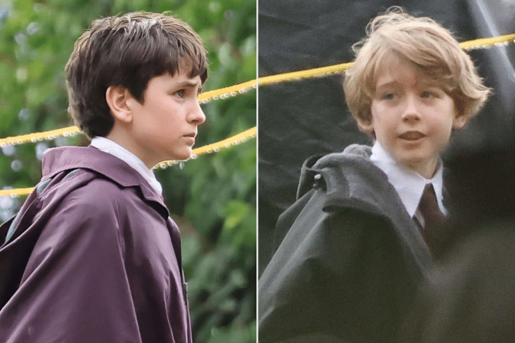Primer vistazo a Draco y Neville en el set de la nueva serie de Harry Potter de HBO