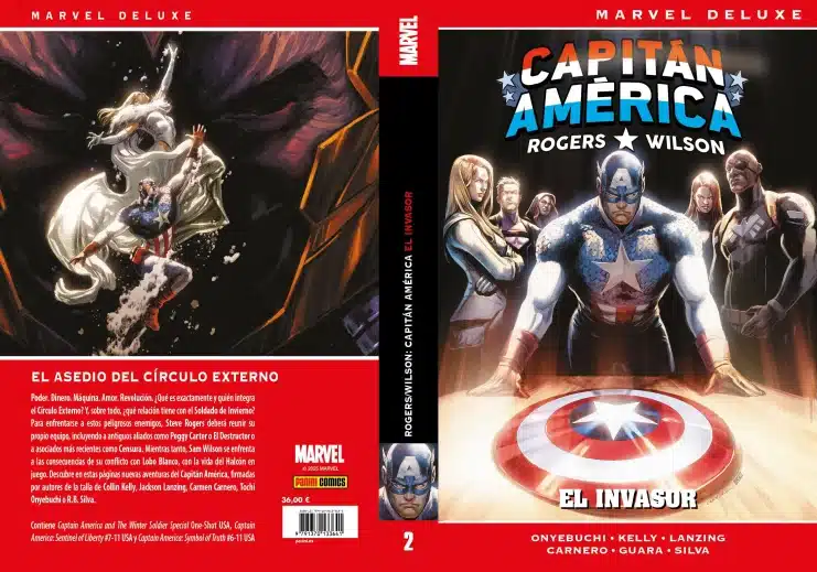 Reseña de Marvel Deluxe. Rogers / Wilson: Capitán América 2 - El invasor 4 Capitán América