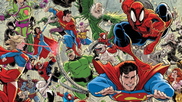 Geoff Johns Marvel, Marvel DC crossover, Spider-Man Superman cómic, Spider-Man Superman crossover
