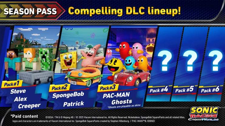 Sonic Racing: CrossWorlds pisa el acelerador con Pac-Man y convierte la nostalgia en DLC