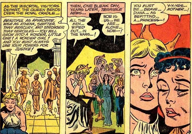 El origen de Wonder Woman siempre ha sido un caos lleno de barro y dioses