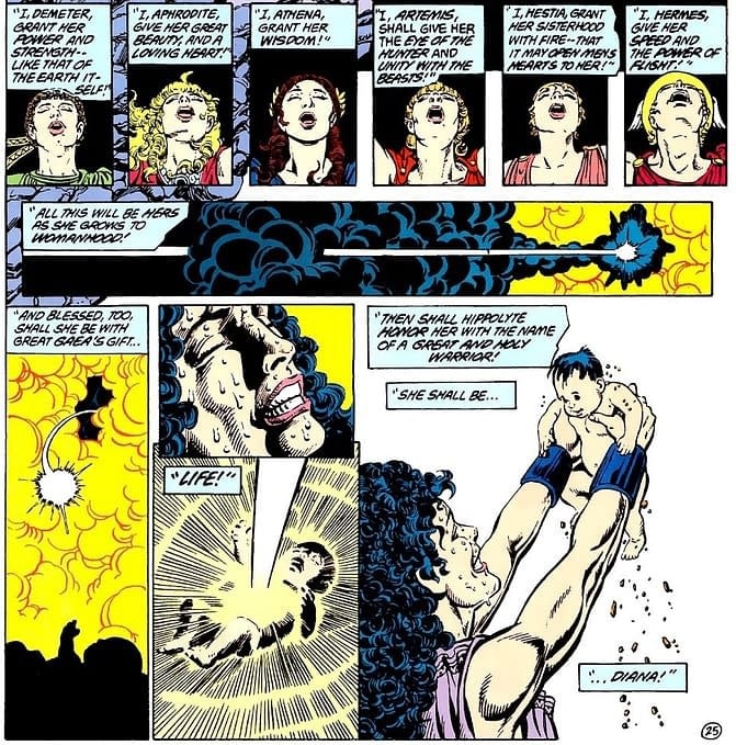 El origen de Wonder Woman siempre ha sido un caos lleno de barro y dioses