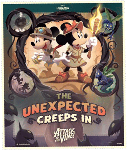 Disney Lorcana de Ravensburger prepara el lanzamiento de Attack of the Vine! y os contamos nuestra primera apertura de sobres de la edición