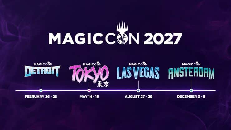 Wizards of the Coast desvela los sets de Magic: The Gathering para 2027 y confirma las fechas de las próximas MagiCon